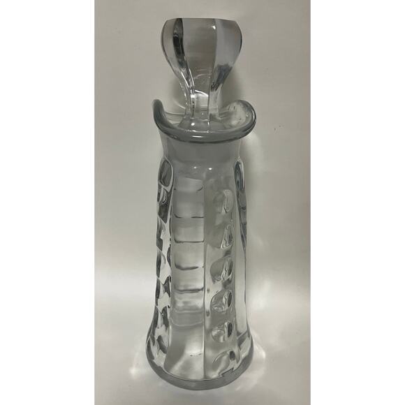 VTG Cruet Decanter Oil Vinegar Dressing Stopper 8.75" Clear Glass Early 1900s - Picture 1 of 11
